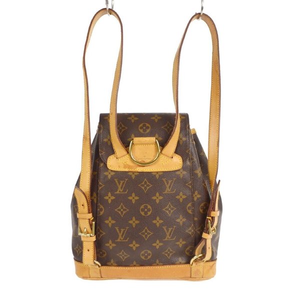 LV Louis Vuitton Backpack Bag Montsouris MM Brown Monogram - Picture 2 of 10